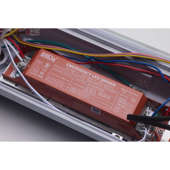 SATCO/NUVO 20W LED 2 Foot Linear Vapor Proof Fixture CCT Selectable 3000K/4000K/5000K Emergency Battery Integrated Microwave Sensor 120-347V (65-838)