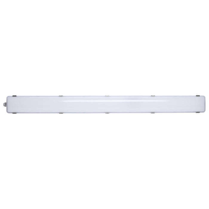 SATCO/NUVO LED 4 Foot Vapor Proof Fixture Wattage/CCT Selectable 40W/50W/60W 3000K/4000K/5000K Emergency Battery Integrated Microwave Sensor 120-347V (65-839)