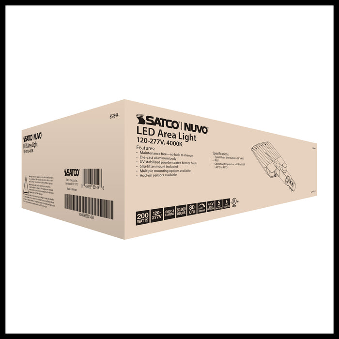SATCO/NUVO LED Area Light Type III 200W Bronze Finish 4000K 120-277V (65-844)