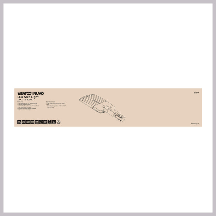 SATCO/NUVO LED Area Light Type III 240W Bronze Finish 5000K 120-277V (65-847)