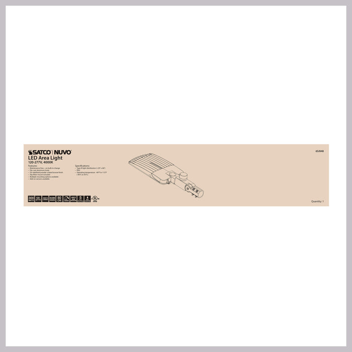 SATCO/NUVO LED Area Light Type III 300W Bronze Finish 4000K 120-277V (65-848)