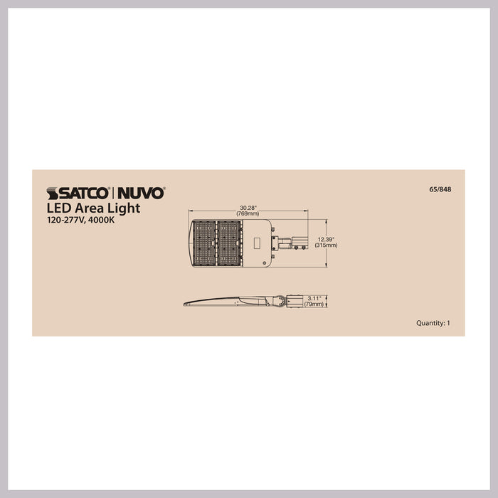 SATCO/NUVO LED Area Light Type III 300W Bronze Finish 4000K 120-277V (65-848)