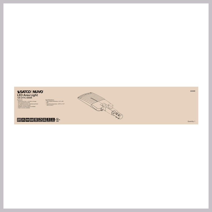 SATCO/NUVO LED Area Light Type III 300W Bronze Finish 5000K 120-277V (65-849)