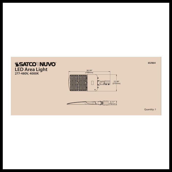 SATCO/NUVO LED Area Light Type III 200W Bronze Finish 4000K 277-480V (65-864)