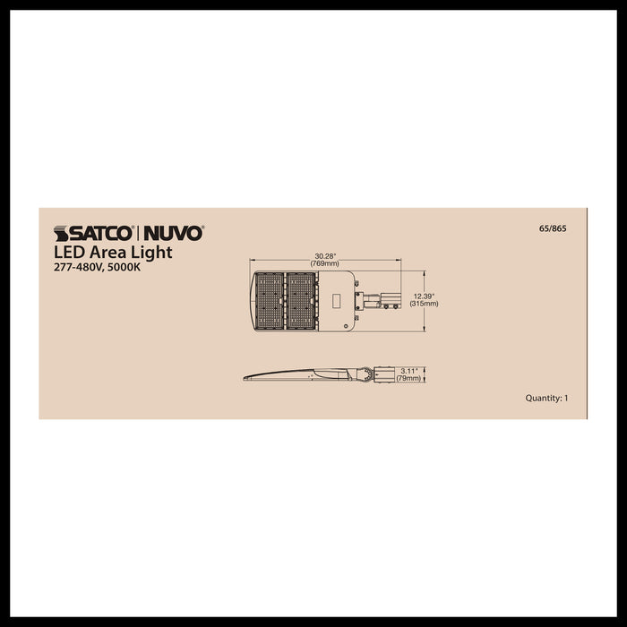 SATCO/NUVO LED Area Light Type III 200W Bronze Finish 5000K 277-480V (65-865)