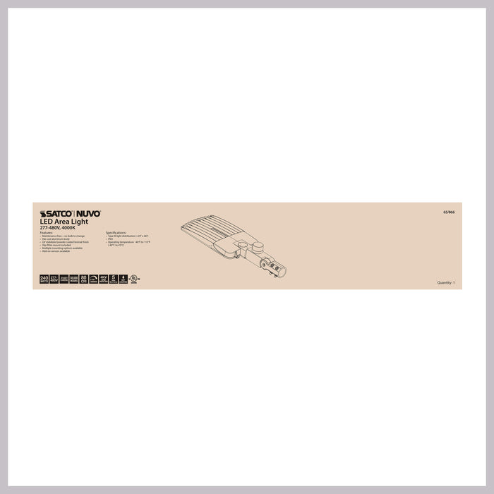 SATCO/NUVO LED Area Light Type III 240W Bronze Finish 4000K 277-480V (65-866)