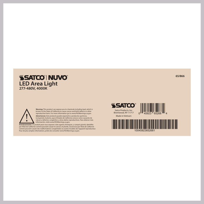 SATCO/NUVO LED Area Light Type III 240W Bronze Finish 4000K 277-480V (65-866)