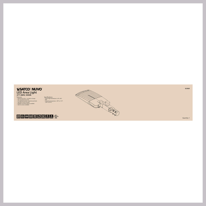 SATCO/NUVO LED Area Light Type III 300W Bronze Finish 5000K 277-480V (65-869)