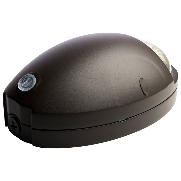 SATCO/NUVO 15W Oval Small Emergency Wall Pack LED CCT Selectable 3500K/4000K/5000K Photocell Bronze Finish (65-880)