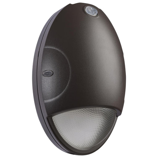 SATCO/NUVO 15W Oval Small Emergency Wall Pack LED CCT Selectable 3500K/4000K/5000K Photocell Bronze Finish (65-880)