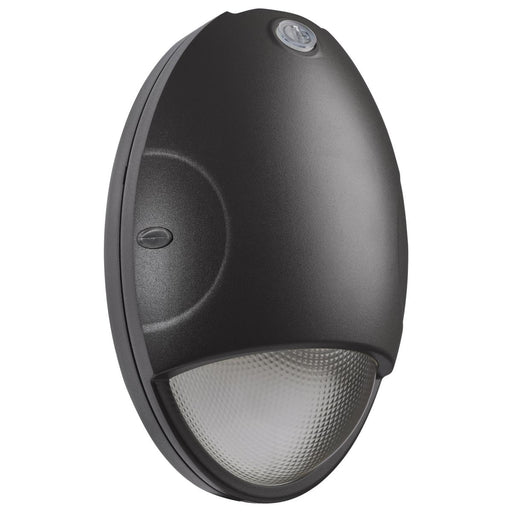 SATCO/NUVO 15W Oval Small Emergency Wall Pack LED CCT Selectable 3500K/4000K/5000K Photocell Black Finish (65-881)