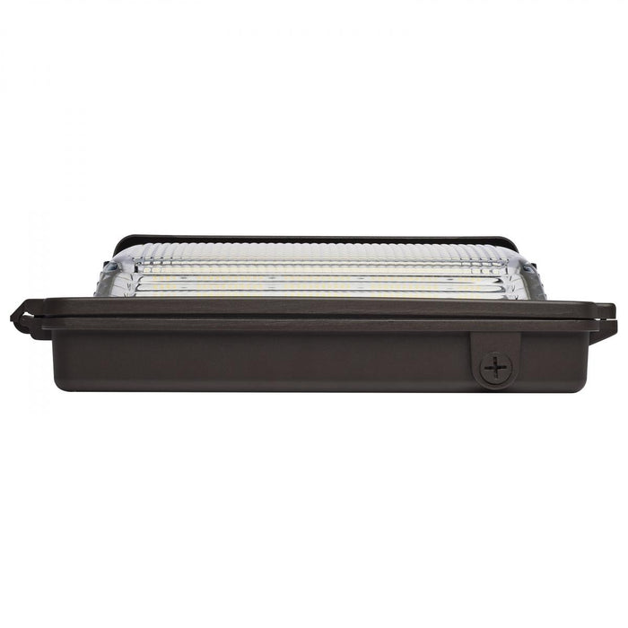 SATCO/NUVO LED Low Profile Wall Pack Wattage/CCT Selectable 70W/85W/100W 3000K/4000K/5000K Photocell Dimmable Bronze Finish (65-885)