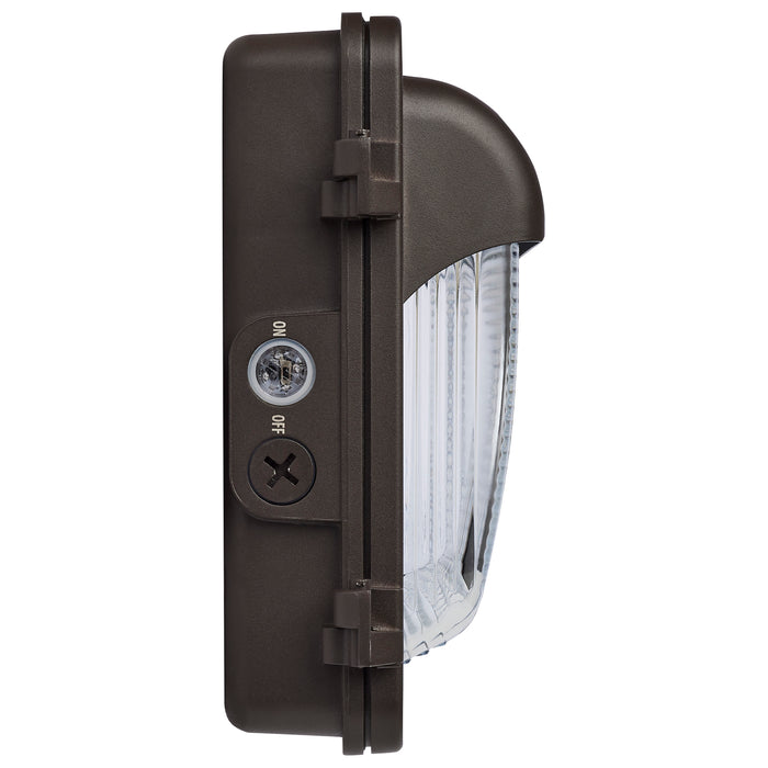 SATCO/NUVO LED Low Profile Wall Pack Wattage/CCT Selectable 30W/45W/60W 3000K/4000K/5000K Photocell Emergency Battery Bronze (Q3)