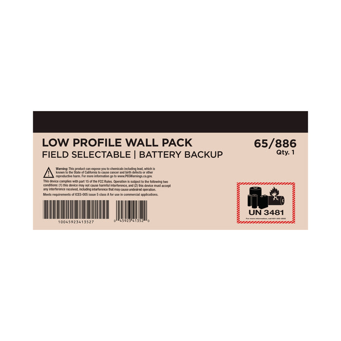 SATCO/NUVO LED Low Profile Wall Pack Wattage/CCT Selectable 30W/45W/60W 3000K/4000K/5000K Photocell Emergency Battery Bronze (Q3)