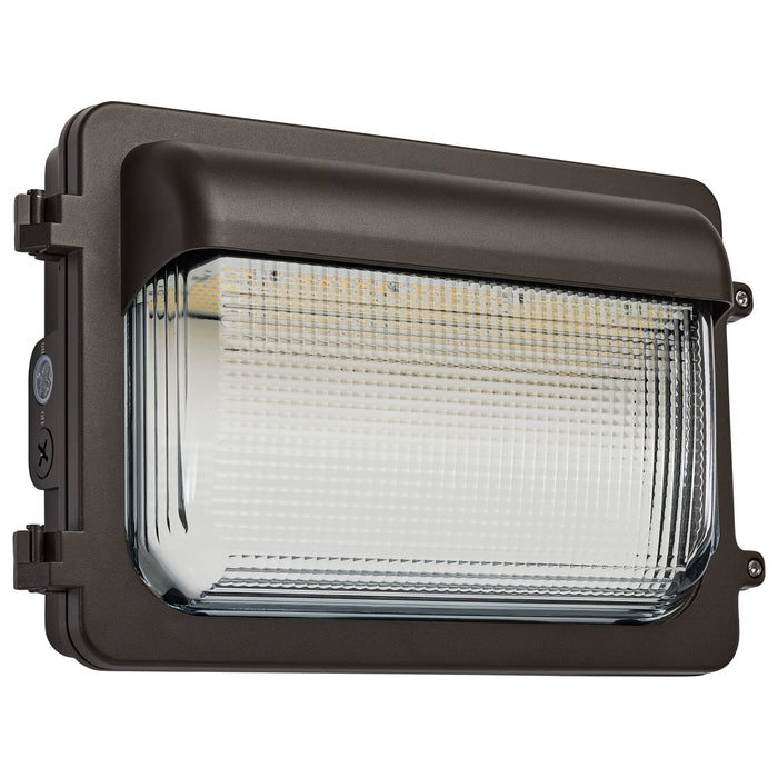 SATCO/NUVO LED Low Profile Wall Pack Wattage/CCT Selectable 30W/45W/60W 3000K/4000K/5000K Photocell Emergency Battery Bronze (Q3)