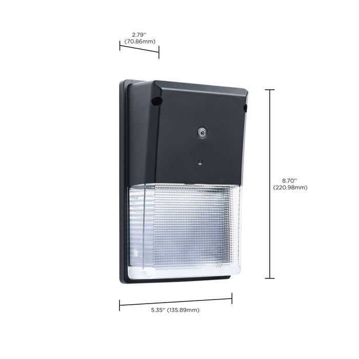 SATCO/NUVO Turtle Safe Wall Pack 20W 4000K Black Finish Amber Light (65-888)