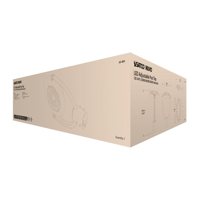 SATCO/NUVO 55W Post Top LED CCT Selectable 3000K/4000K/5000K 120-347V (65-891)