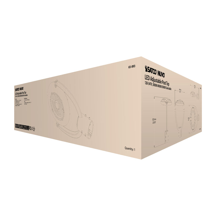 SATCO/NUVO 100W Post Top LED CCT Selectable 3000K/4000K/5000K 120-347V (65-893)