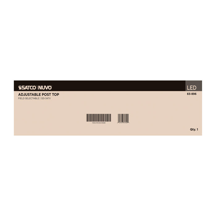 SATCO/NUVO LED Large Post Top Fixture Wattage/CCT Selectable 150W/125W/100W 3000K/4000K/5000K 120-347V Bronze (Q3)