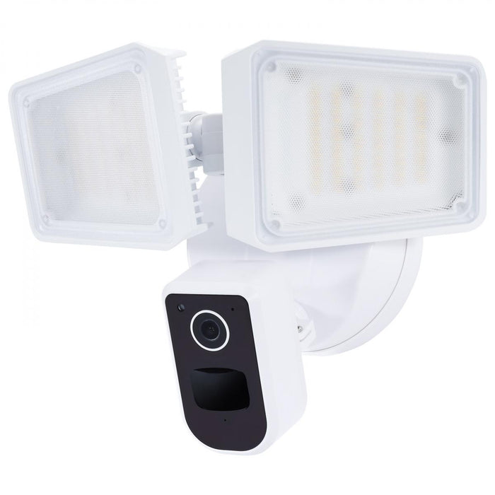 SATCO/NUVO 36W Rectangular Outdoor Smart Security Light With Camera Starfish Enabled Tunable White-White Finish (65-920)