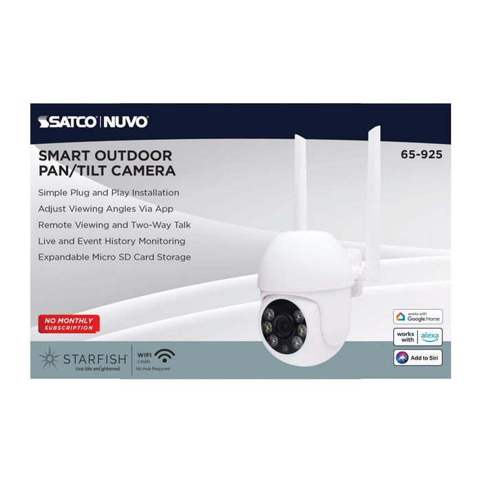 SATCO/NUVO Starfish Smart Outdoor Pan And Tilt Camera White Finish (65-925)