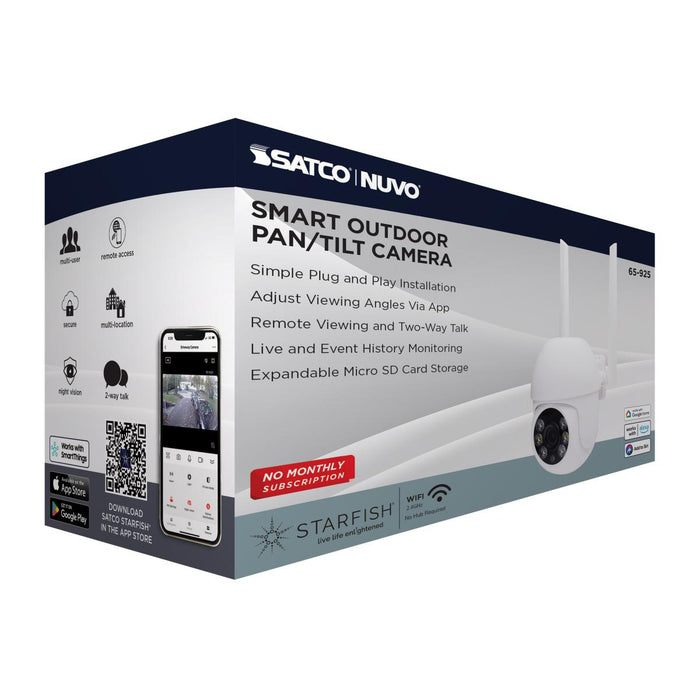 SATCO/NUVO Starfish Smart Outdoor Pan And Tilt Camera White Finish (65-925)