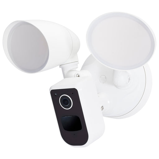 SATCO/NUVO 20W Bullet Outdoor Smart Security Light With Camera Starfish Enabled CCT Selectable 3000K/4000K/5000K White Finish (65-930)