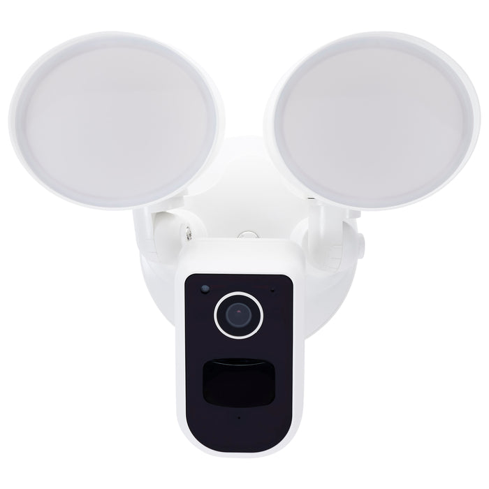 SATCO/NUVO 20W Bullet Outdoor Smart Security Light With Camera Starfish Enabled CCT Selectable 3000K/4000K/5000K White Finish (65-930)