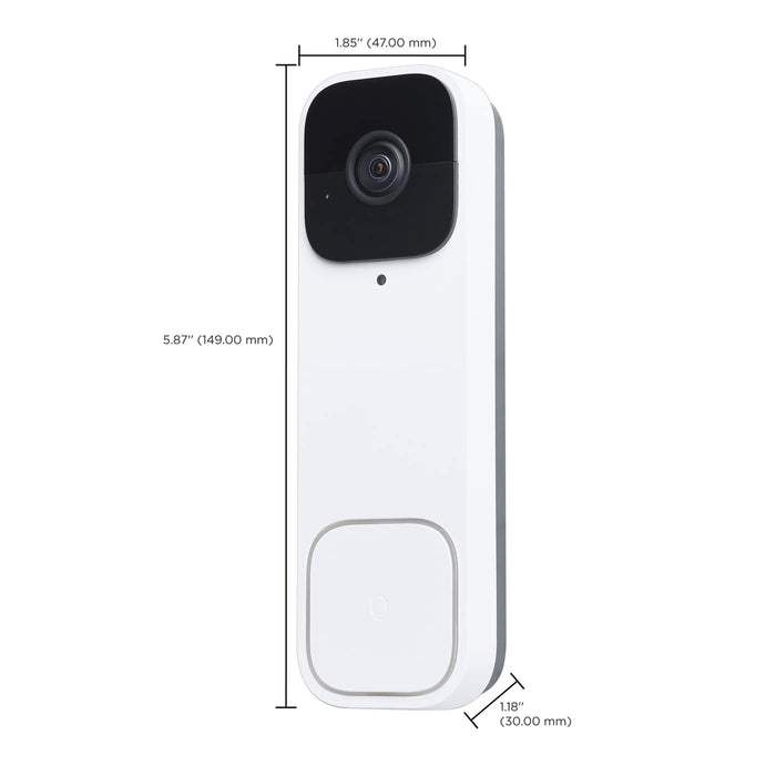 SATCO/NUVO Smart Doorbell Security Camera Wired White With White Chime Starfish Enabled (65-933)