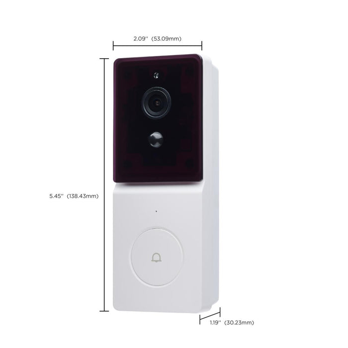 SATCO/NUVO Starfish Smart Doorbell Security Camera White Doorbell With Black Chime (65-935)