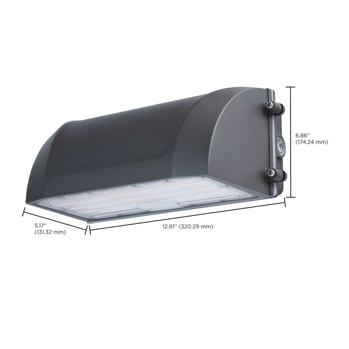 SATCO/NUVO LED Full Cutoff Wall Pack Wattage/CCT Selectable 45W/60W/80W 3000K/4000K/5000K 80 CRI Dimmable 120-277V Bronze Finish (65-941)