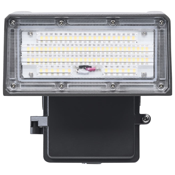 SATCO/NUVO LED Small Wall Pack Wattage/CCT Selectable 15W/20W/25W 3000K/4000K/5000K 80 CRI Dimmable 120-277V Bronze Finish (65-943)