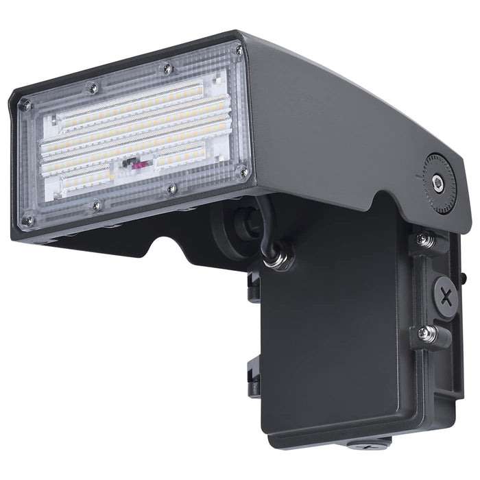 SATCO/NUVO LED Small Wall Pack Wattage/CCT Selectable 15W/20W/25W 3000K/4000K/5000K 80 CRI Dimmable 120-277V Bronze Finish (65-943)