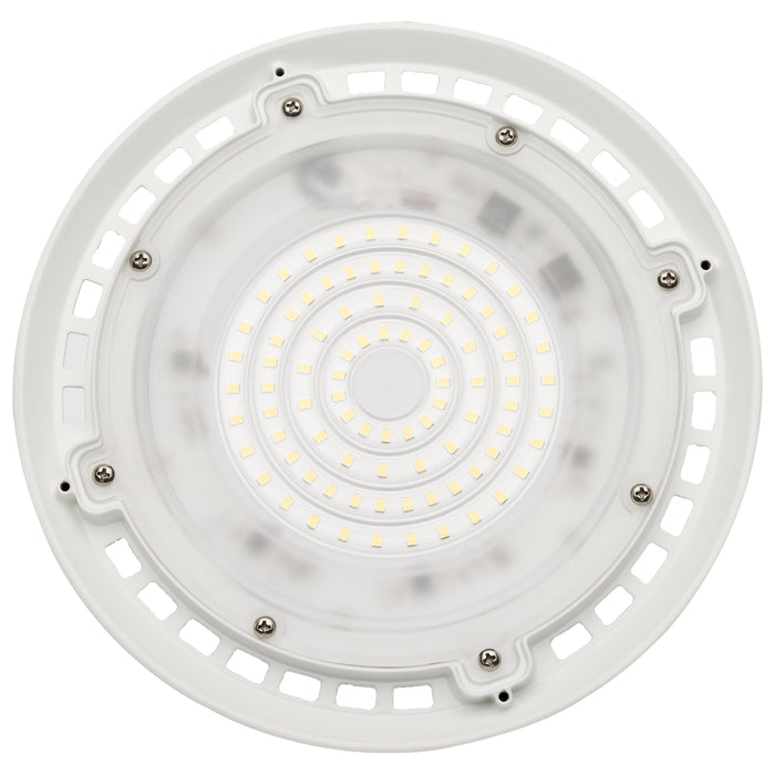 SATCO/NUVO 60W Hi-Pro Shop Light With Plug 8 Inch 3000K White Finish 120V (65-970)