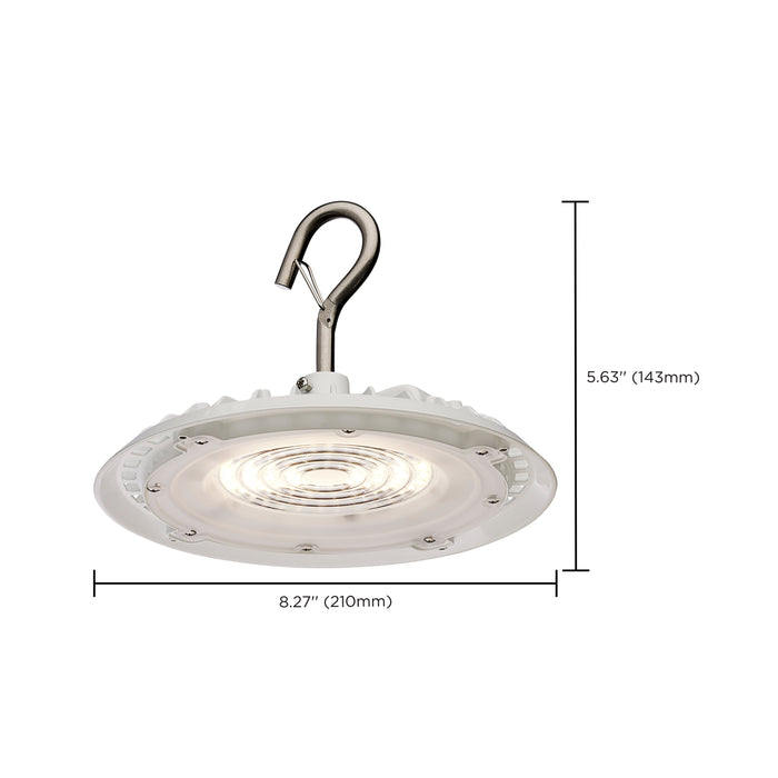 SATCO/NUVO 60W Hi-Pro Shop Light With Plug 8 Inch 5000K White Finish 120V (65-972)