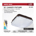 SATCO/NUVO 10 Inch LED Field Selectable Canopy Fixture 45W/60W/70W 3000K/4000K/5000K (65-981)