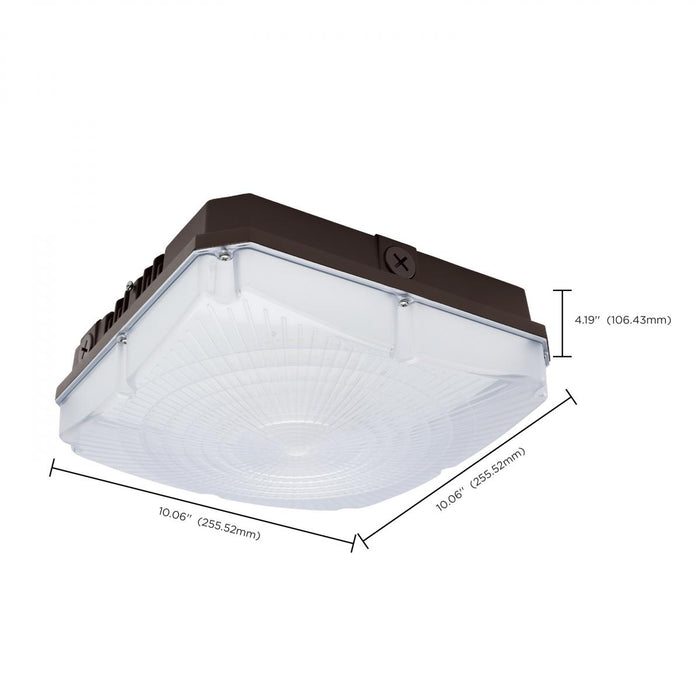 SATCO/NUVO 10 Inch LED Field Selectable Canopy Fixture 45W/60W/70W 3000K/4000K/5000K (65-981)