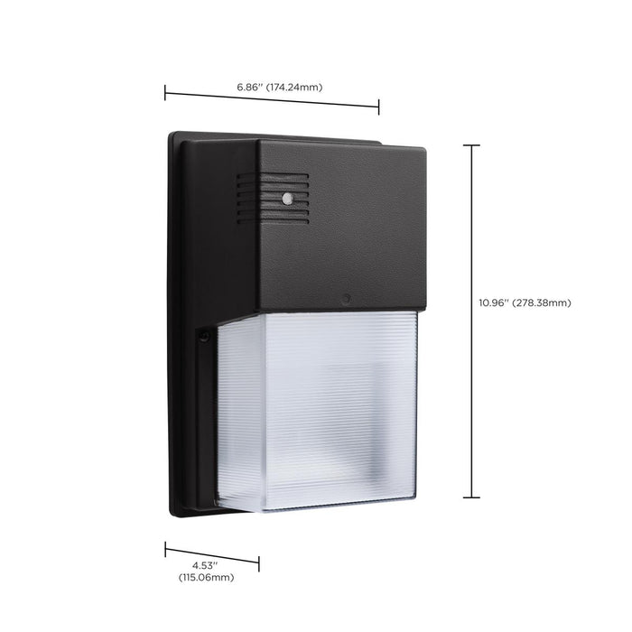 SATCO/NUVO LED Entryway Wall Pack Wattage/CCT Selectable 10W/15W/20W 3000K/4000K/5000K 120-347V 80 CRI 0-10V Dimming Bronze (65-986)