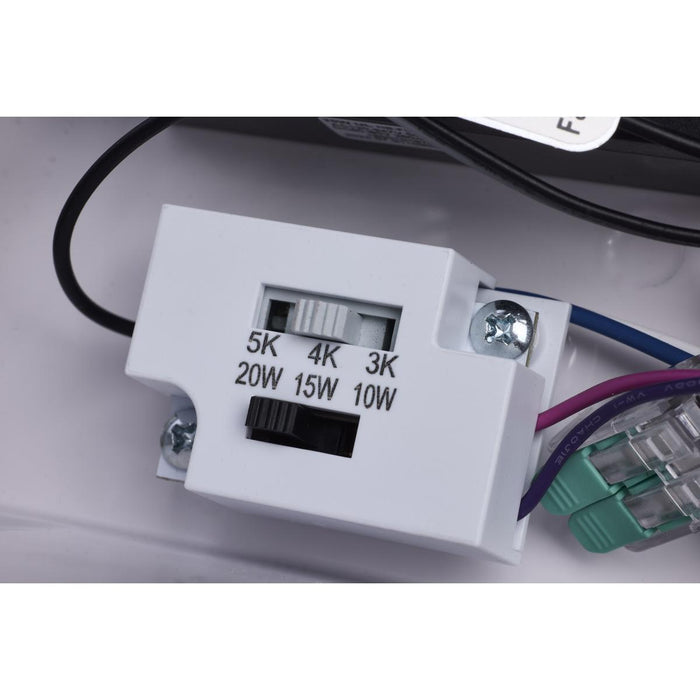 SATCO/NUVO LED Entryway Wall Pack Wattage/CCT Selectable 10W/15W/20W 3000K/4000K/5000K 120-347V 80 CRI 0-10V Dimming White (65-987)