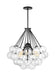 Generation Lighting Sean Lavin Bronzeville 3-Light Pendant In Midnight Black Finish With Clear Seeded Glass Shades (6514303-112)