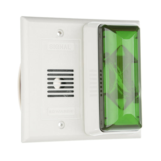 Edwards Signaling Horn/Strobe 24VAC Green Lens Installation In A 1-Gang Box (6536G-G5)