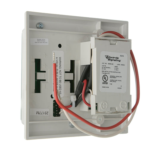 Edwards Signaling Horn/Strobe 24VAC Green Lens Installation In A 1-Gang Box (6536G-G5)