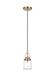 Generation Lighting Anders One Light Mini-Pendant Satin Brass Black Cord (6544701-848)