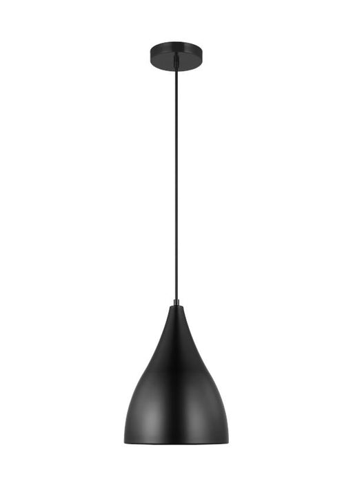 Generation Lighting Oden Small Pendant Midnight Black-Black Cord (6545301-112)