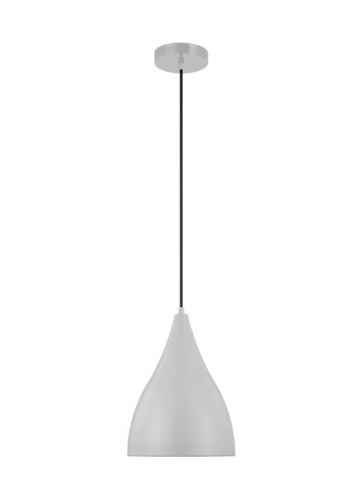 Generation Lighting Oden Small Pendant Matte Grey Black Cord (6545301-118)