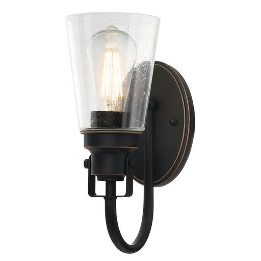 Westinghouse Ashton 1 Light Wall Mount Fixture Oil Rubbed Bronze Finish With Highlights (6574500)