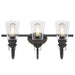 Westinghouse Ashton 3 Light Wall Mount Fixture Oil Rubbed Bronze Finish With Highlights (6574700)