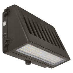 Sylvania WALPAKC9AS035UNHD8SC2BZPE LED Wall Pack Cutoff 9A Wattage/CCT Selectable 20W/30W/35W 3000K/4000K/5000K 120-347V 0-10V Dimming 80 CRI Bronze Photocell Emergency (65860)