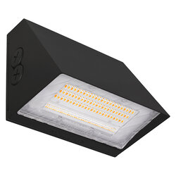 Sylvania WALPAKCPS040UNHD8SC2ADJBLP LED Cut-Off Wall Pack Luminaire Wattage/CCT Selectable 25W/30W/40W 3000K/4000K/5000K 120-347V 80 CRI 0-10V Dimming Integrated Photocell Black (66382)
