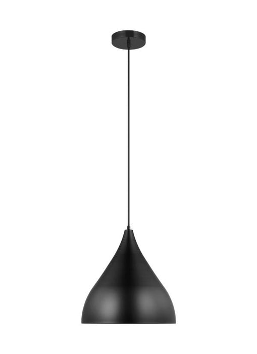 Generation Lighting Oden Medium Pendant Midnight Black-Black Cord (6645301-112)